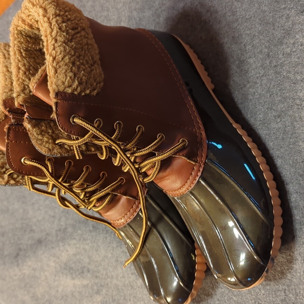 Nature Breeze duck-02 Women's chic lace up buckled duck waterproof snow boots - Picture 5 of 7